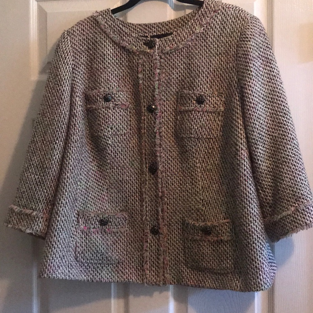 Talbots 16W Multi Colored Blazer
